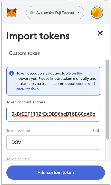 Metamask Import Token address Metamask Import Token address